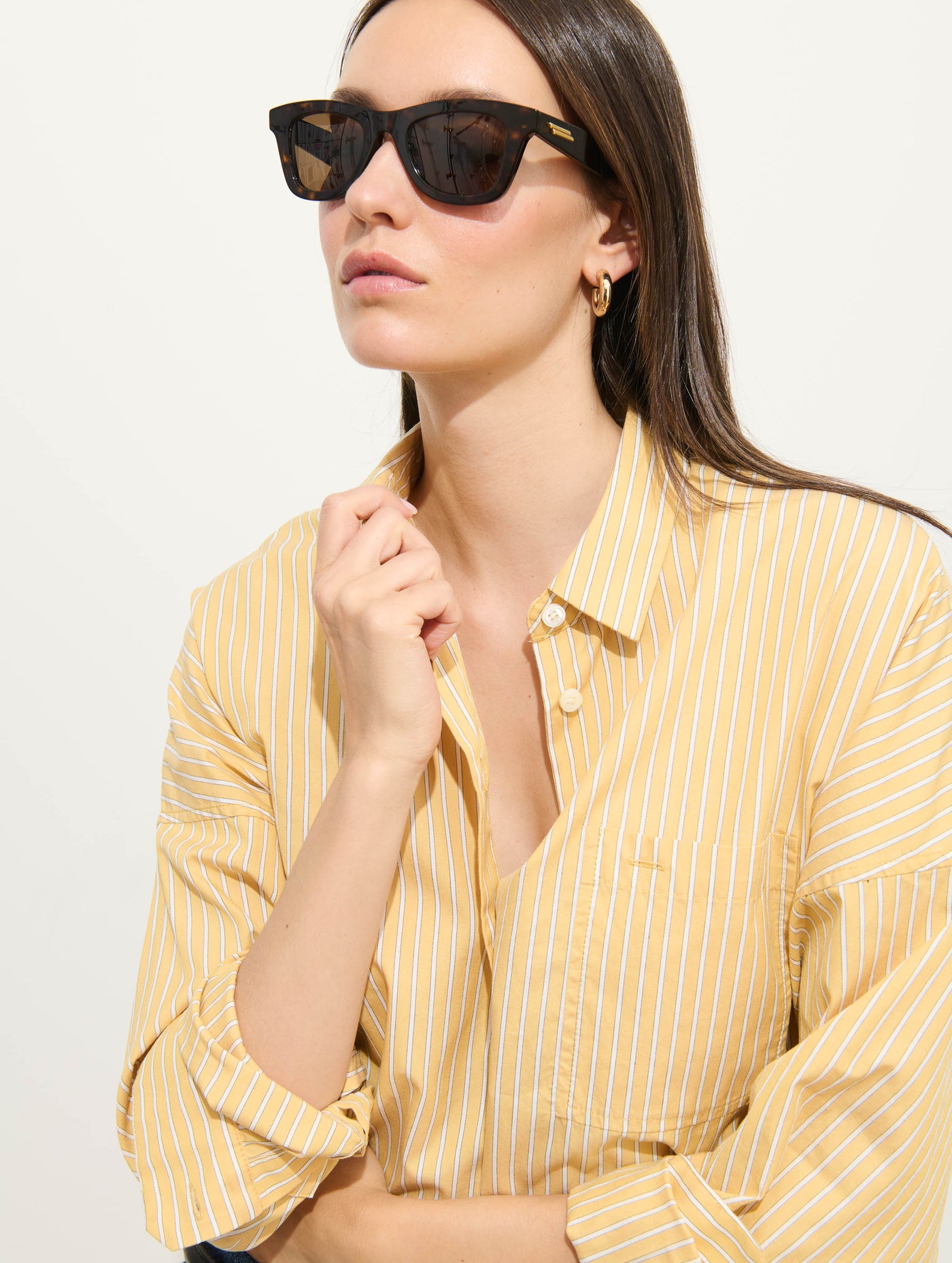 Jo Striped Shirt In Cotton Poplin