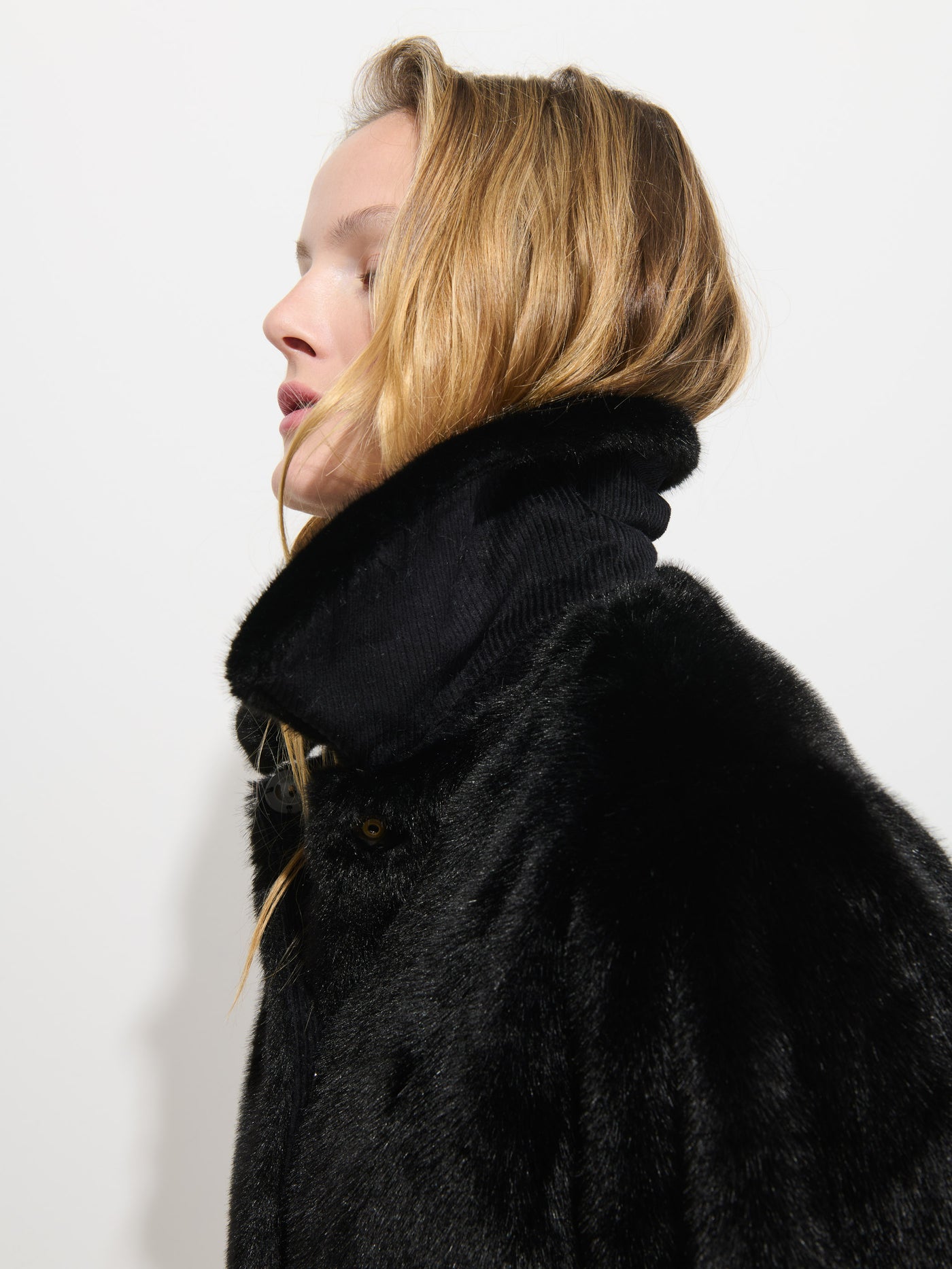 Duane St Jacket In Faux Fur