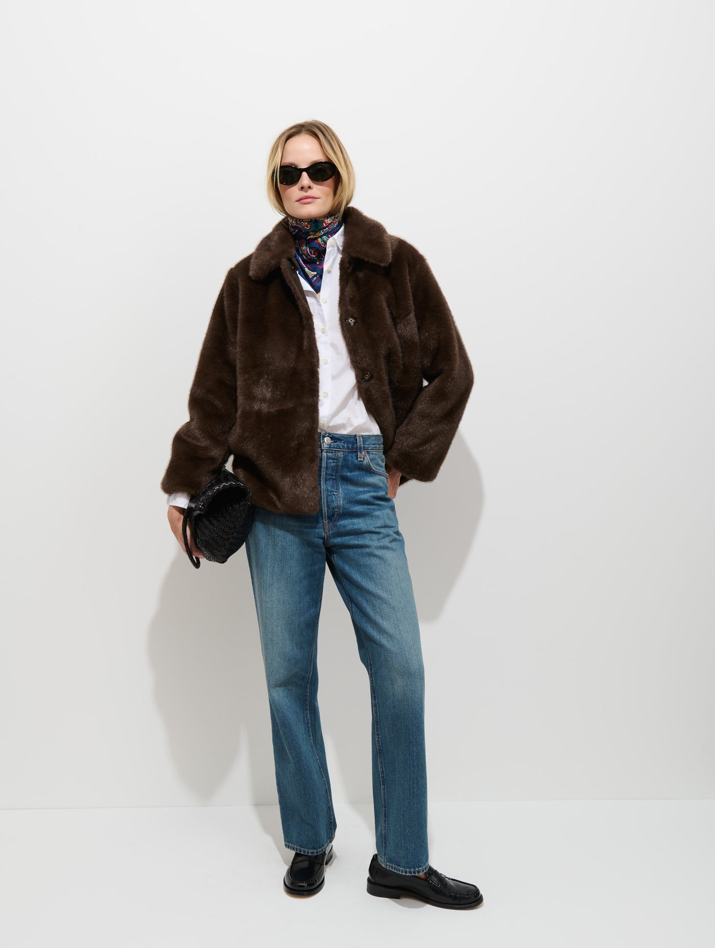 Duane St Jacket In Faux Fur