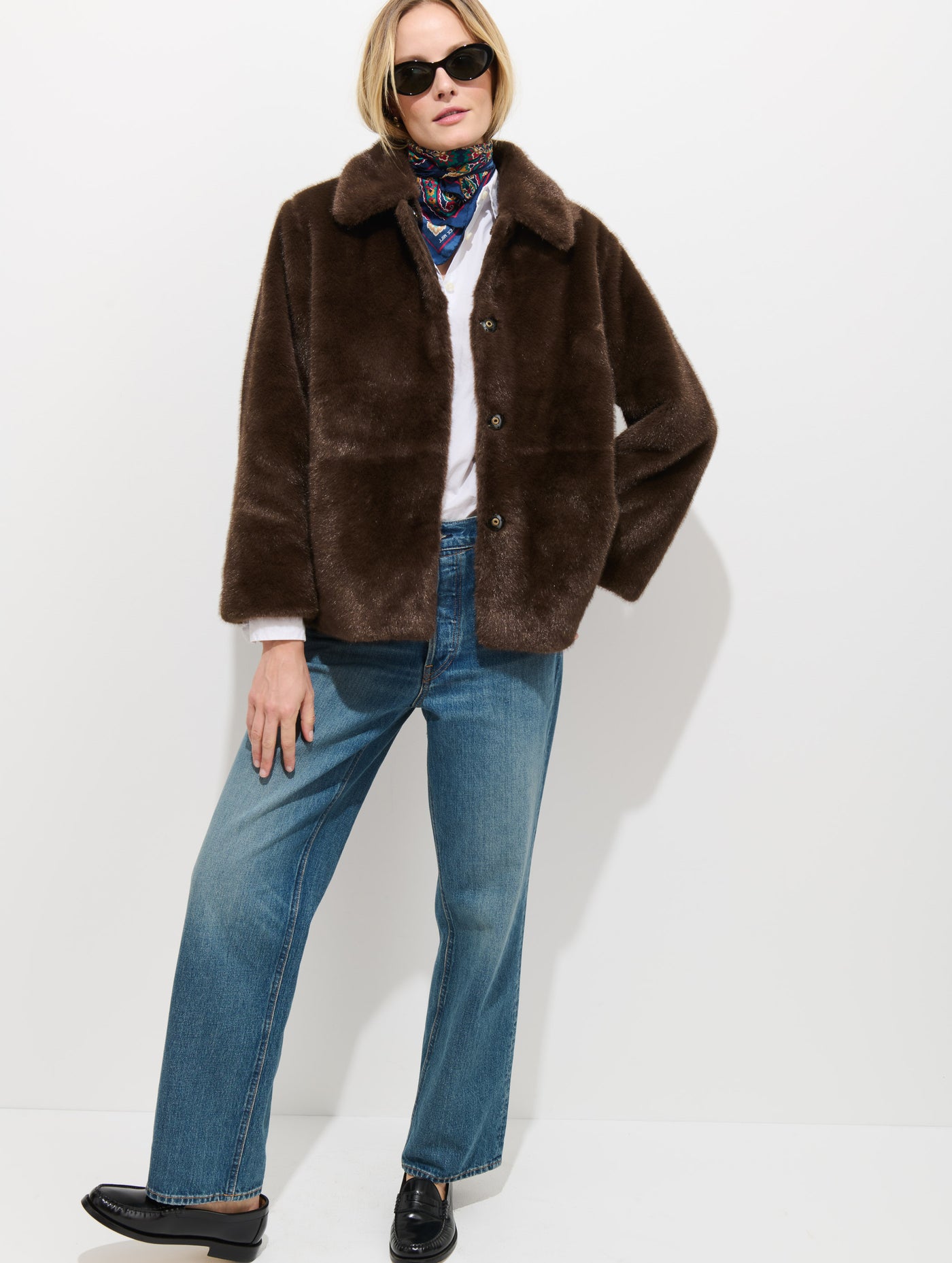 Duane St Jacket In Faux Fur