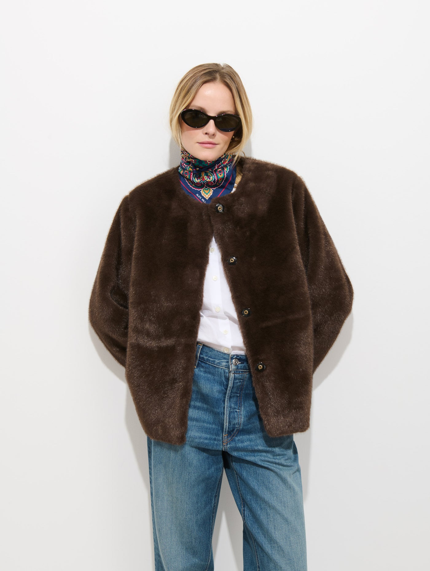 Duane St Jacket In Faux Fur