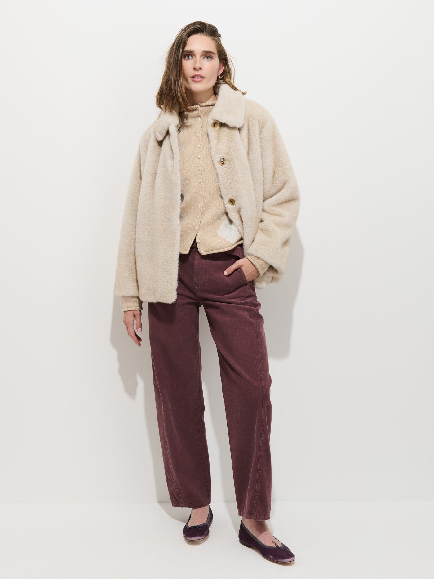 Duane St Jacket in Faux Fur