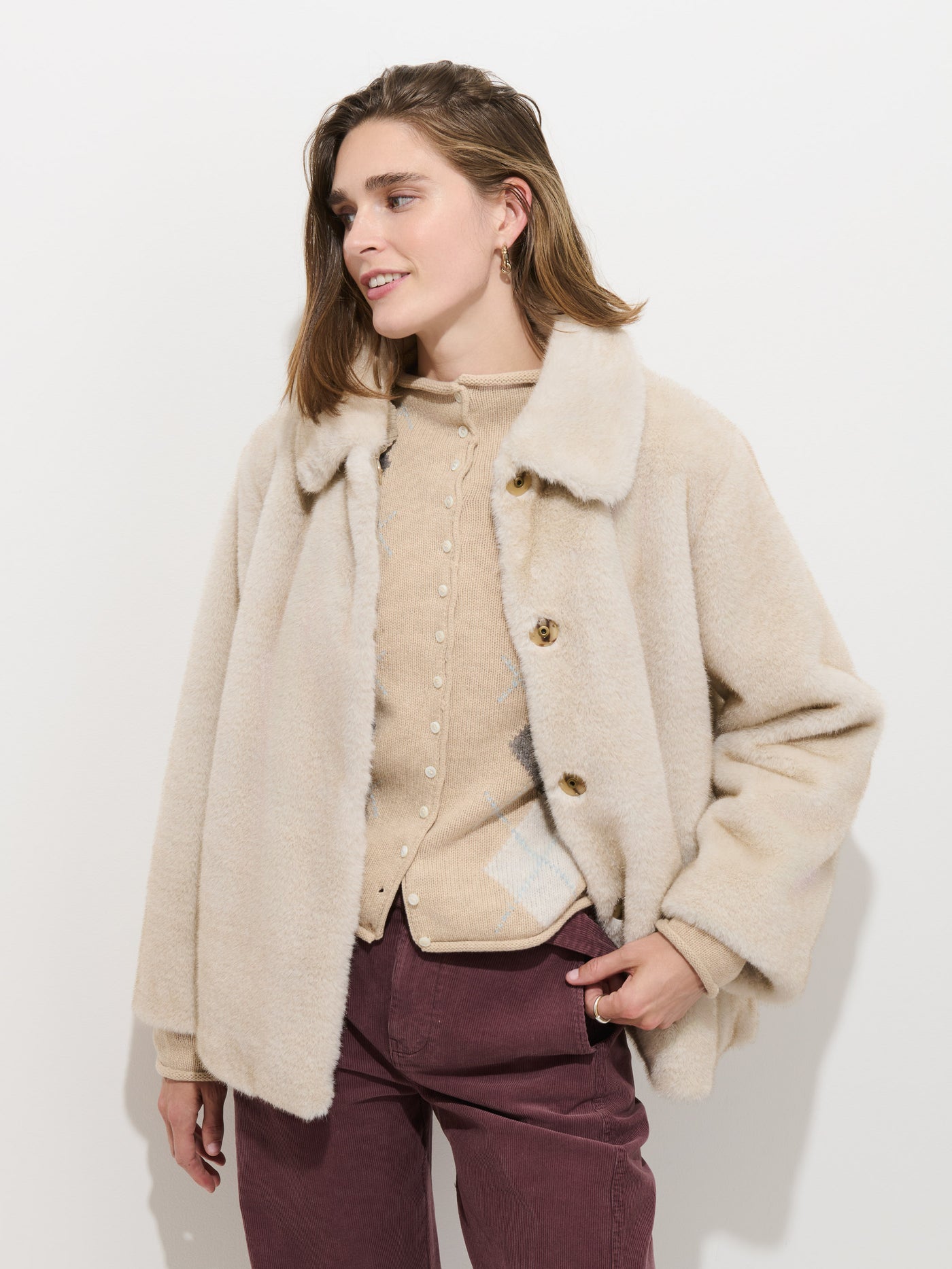 Duane St Jacket in Faux Fur