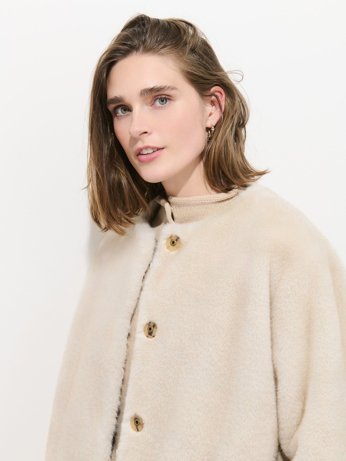 Duane St Jacket in Faux Fur
