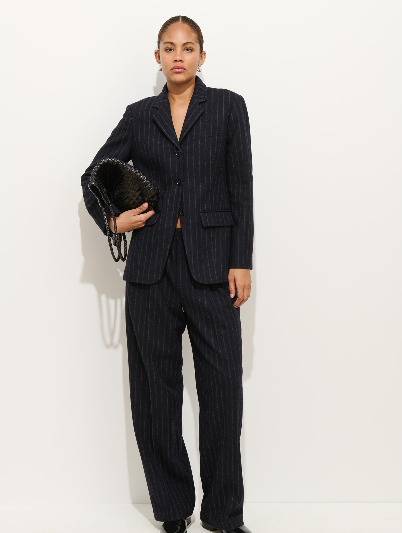 Chalkstripe Primrose Blazer In Wool