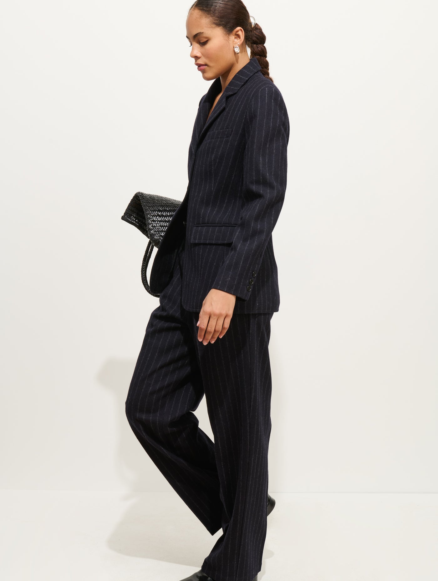 Chalkstripe Primrose Blazer In Wool