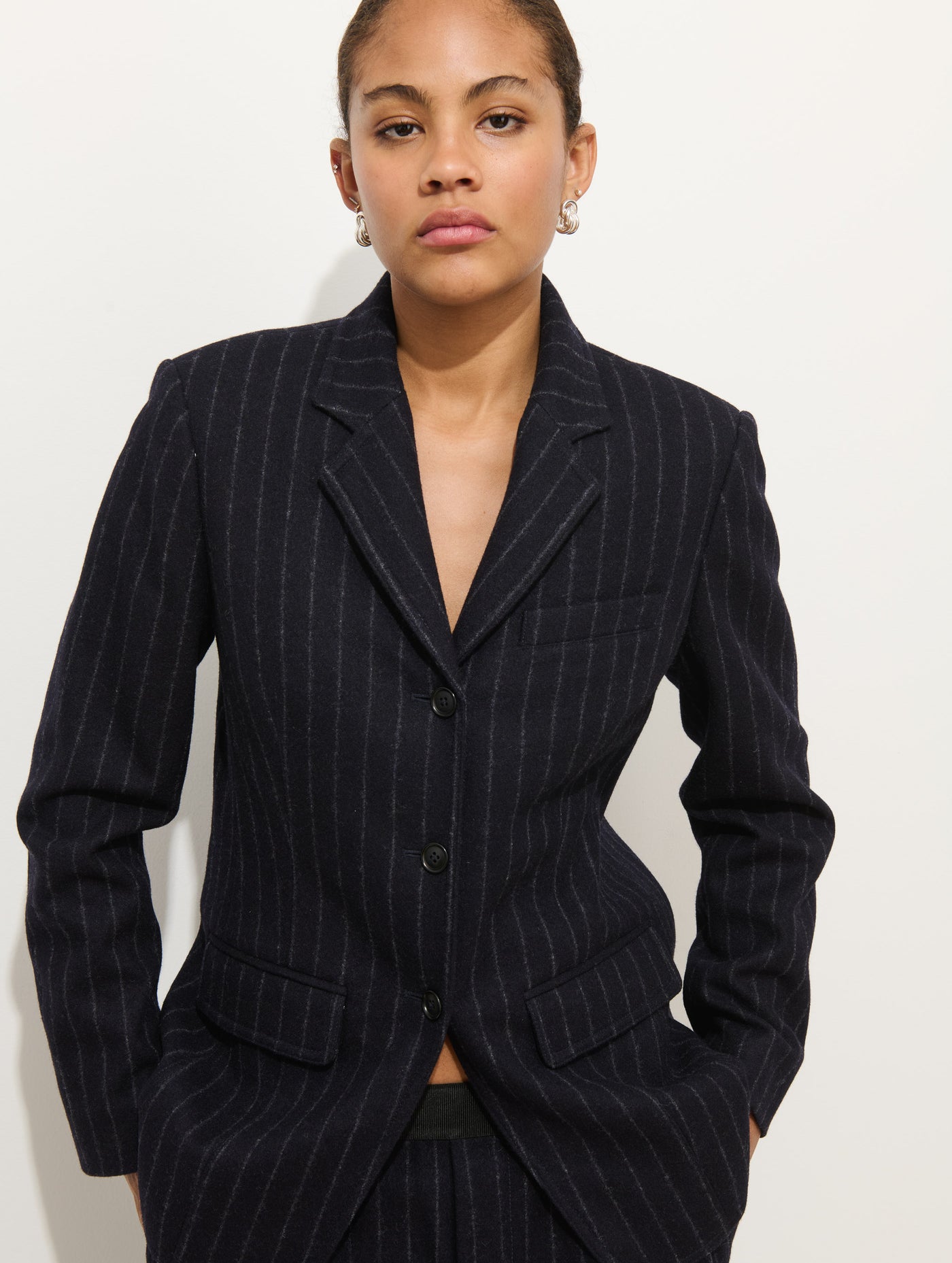 Chalkstripe Primrose Blazer In Wool