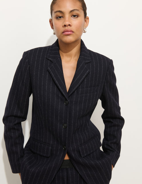 Chalkstripe Primrose Blazer In Wool