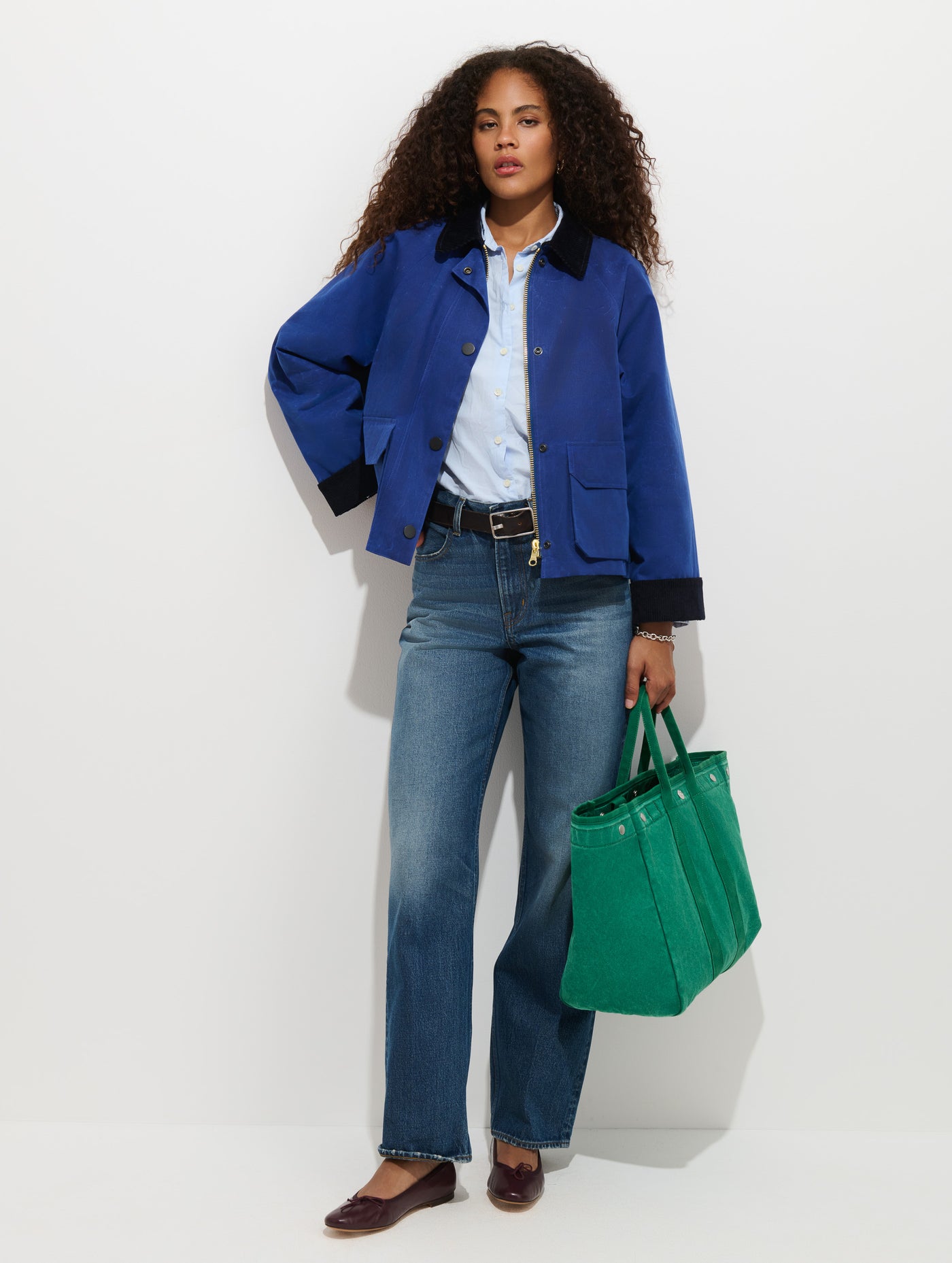 Chiltern Cropped Jacket In Waxed Canvas