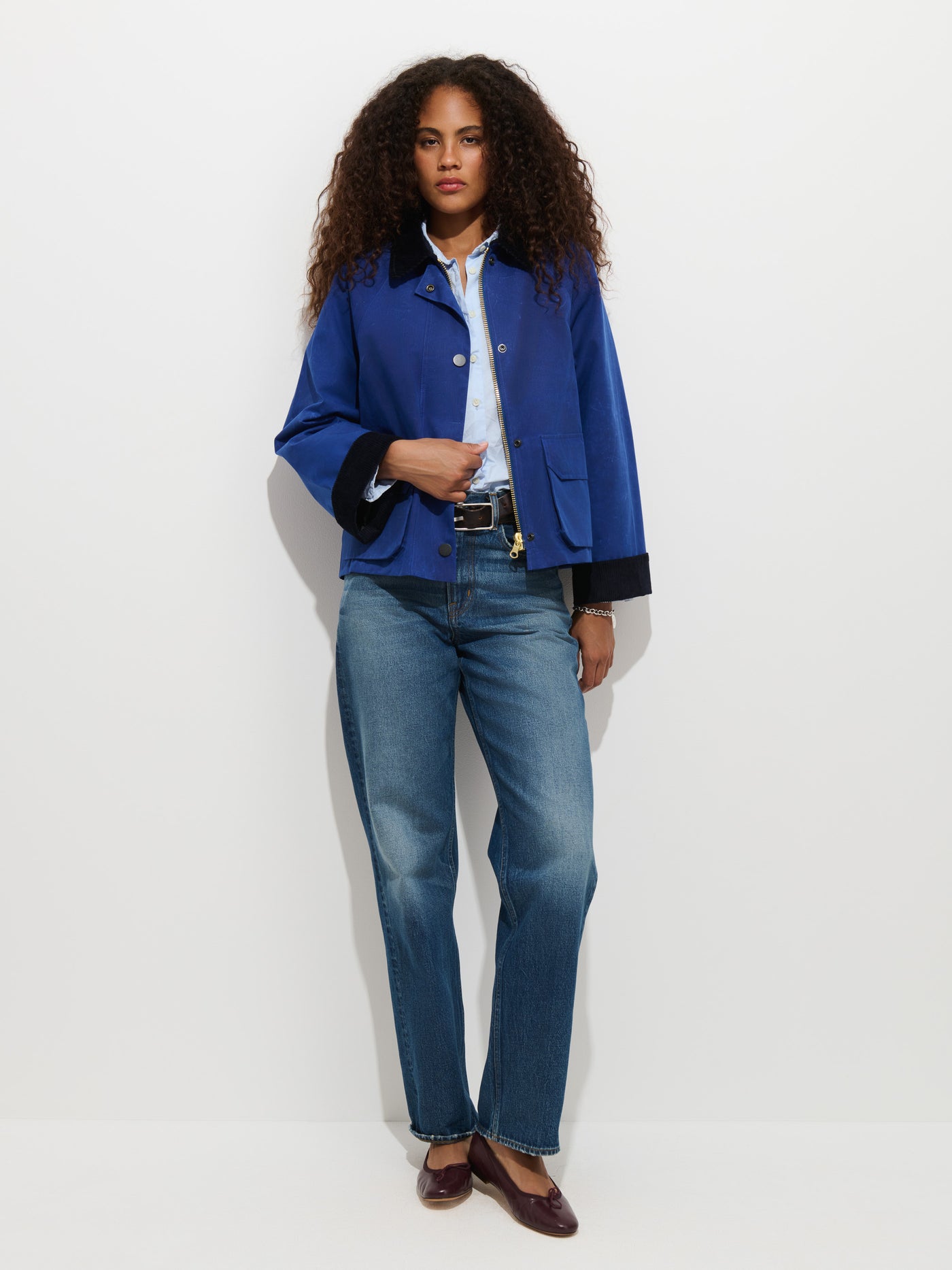 Chiltern Cropped Jacket In Waxed Canvas