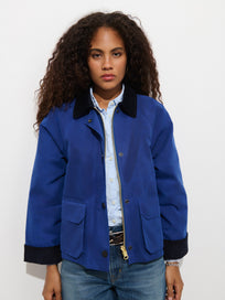 Chiltern Cropped Jacket In Waxed Canvas