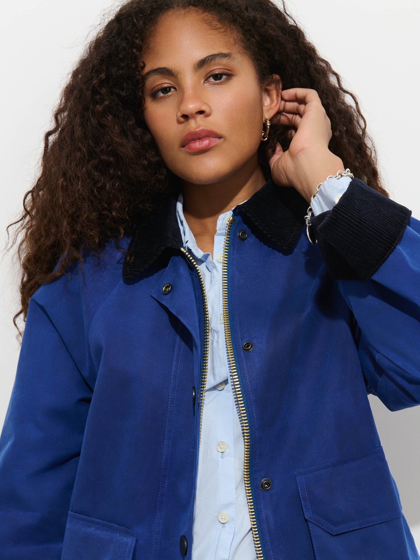 Chiltern Cropped Jacket In Waxed Canvas