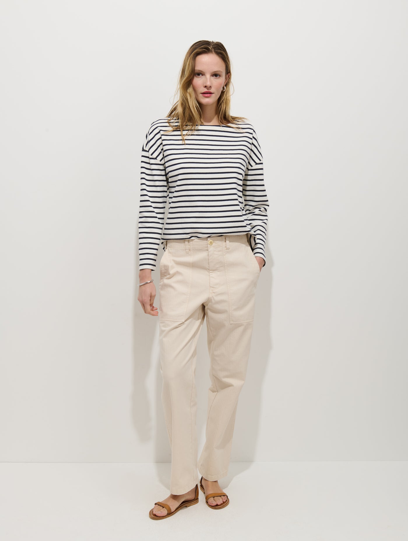 Avignon Striped Tee In Cotton