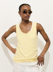 Garcon Tank In Linen Cotton