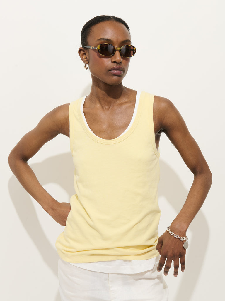 Garcon Tank In Linen Cotton from Alex Mill - $78