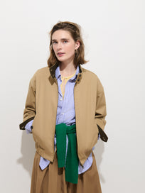 Brighton Zip Jacket in Twill Gabardine