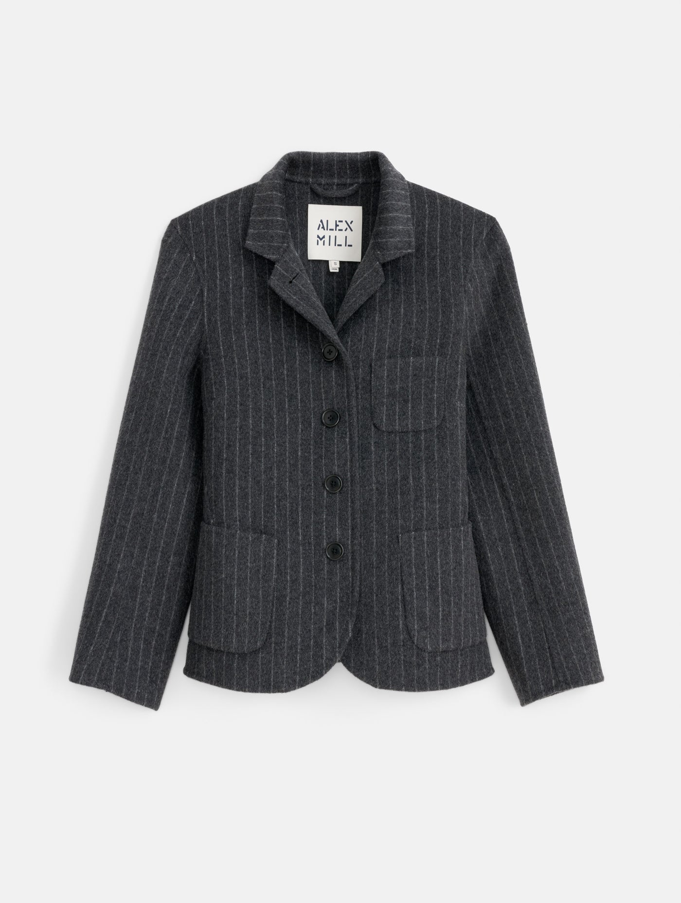 Lafayette Jacket in Pinstripe Double-Faced Wool