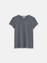 Prospect Tee In Broken Cotton Jersey In Charcoal