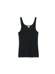 365 Ribbed Tank In Black