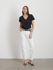 Jane Mid Rise Straight Jean In Shiro White Wash