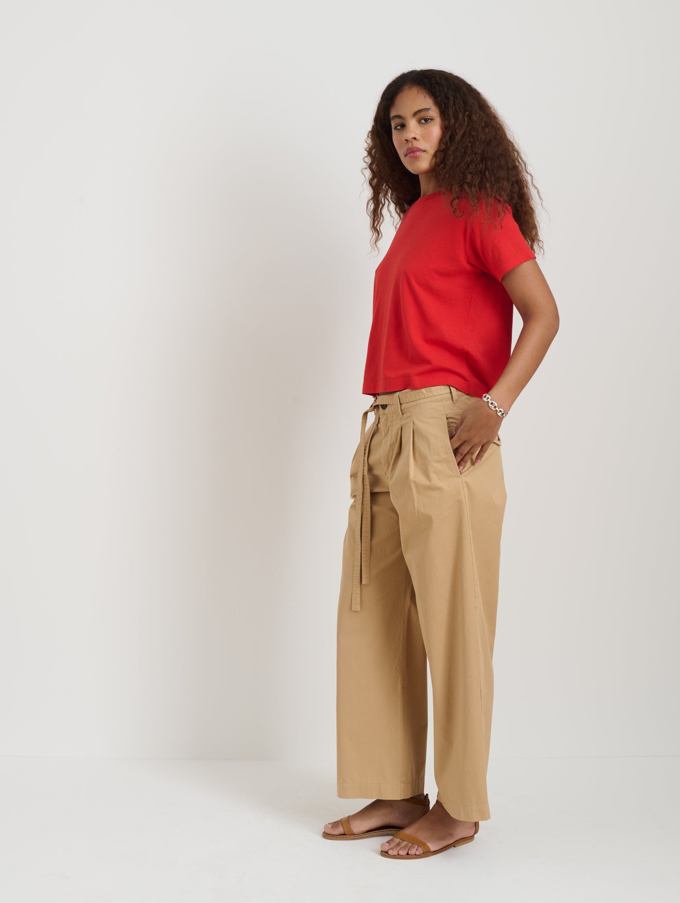 Ina Pleated Pant In Summer Twill