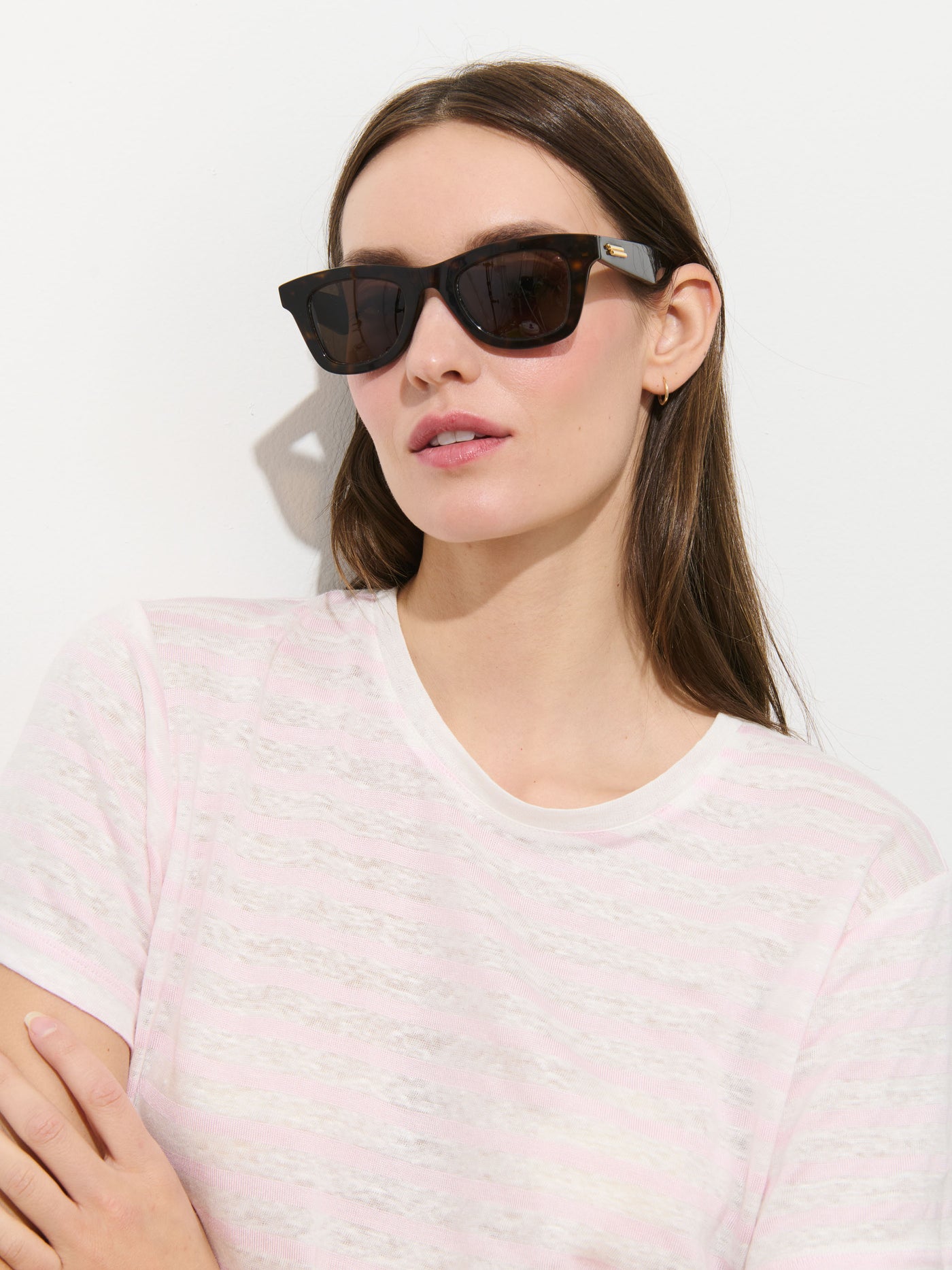 Garcon Striped Tee In Linen Cotton