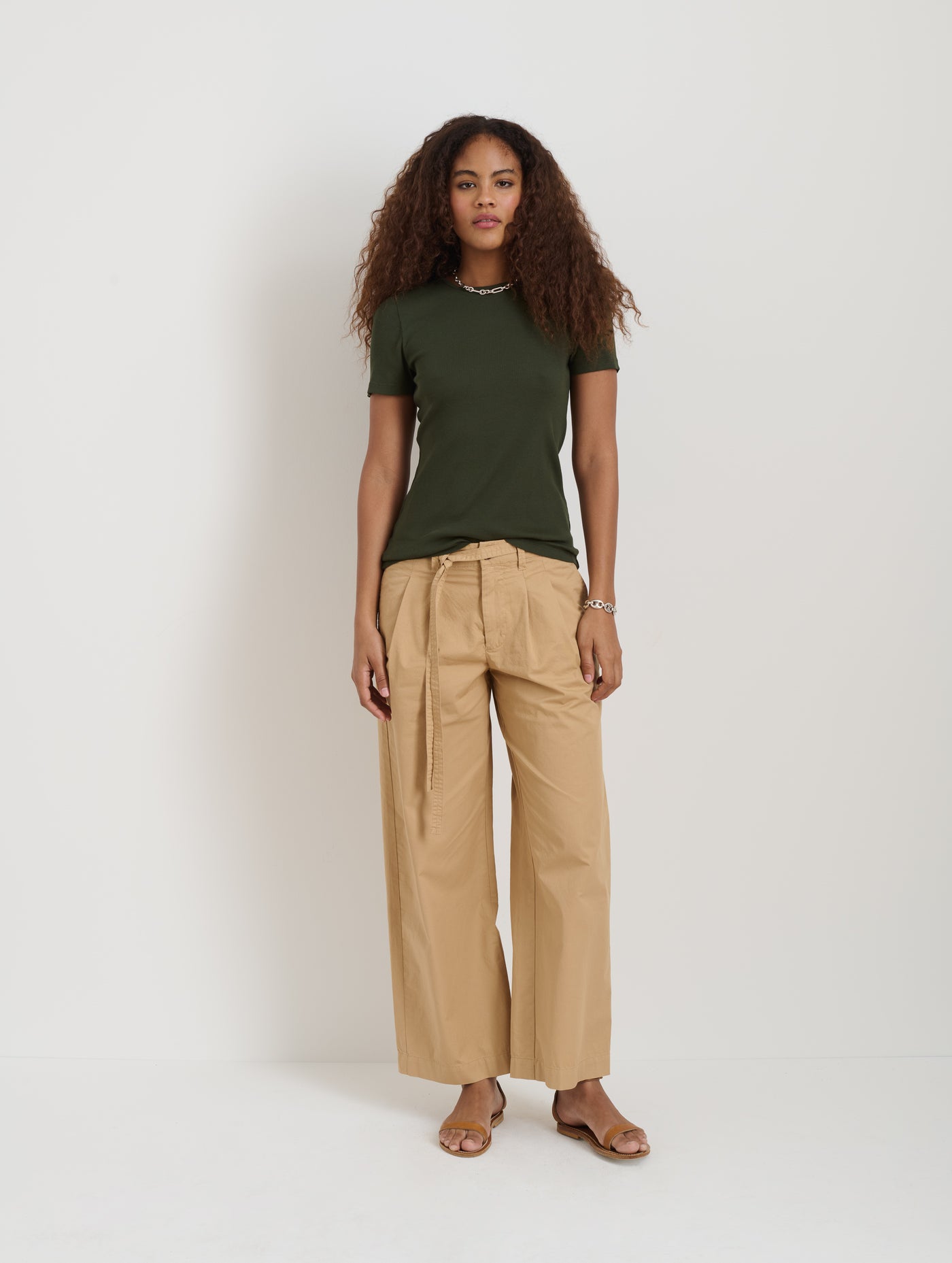 Carolyn Tee In Fine Rib