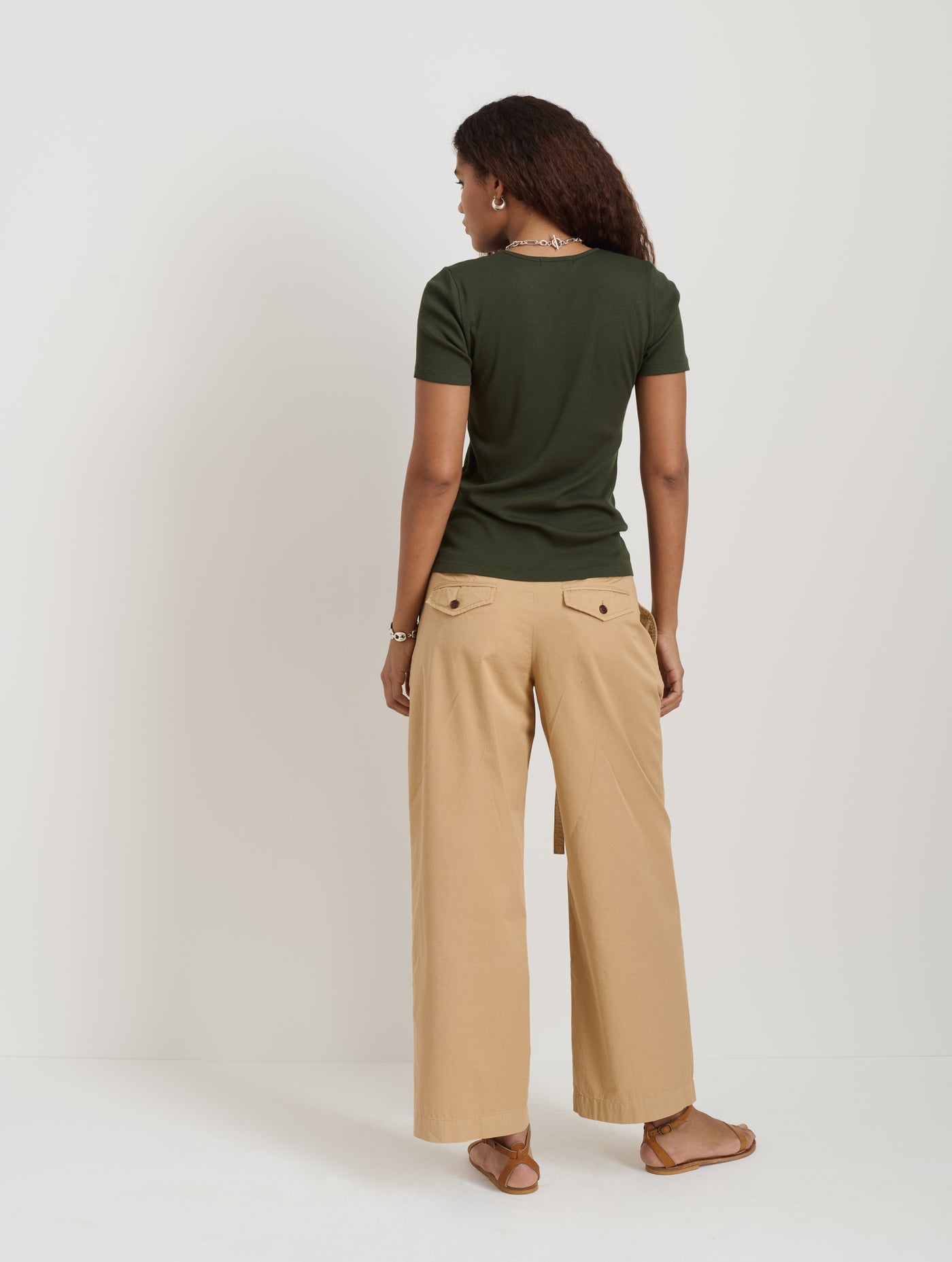 Carolyn Tee In Fine Rib