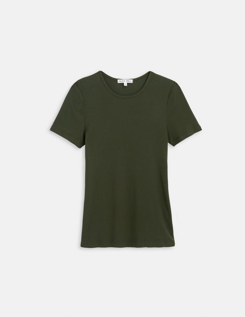 Carolyn Tee In Fine Rib