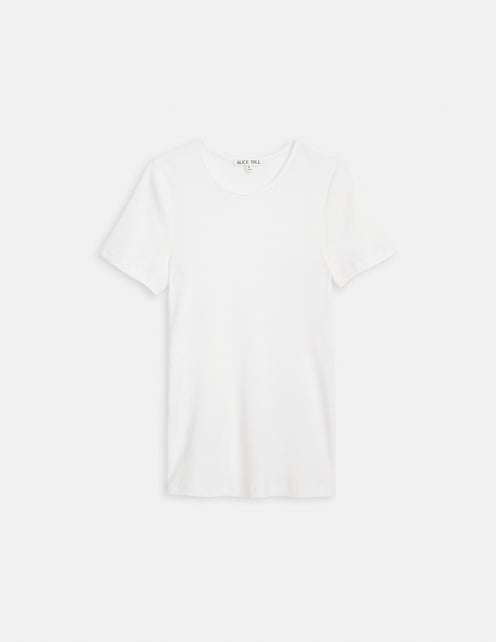 Carolyn Tee In Fine Rib