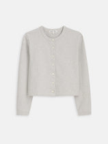 Coco Sport Cardigan In Cotton In Heather Grey