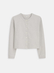 Coco Sport Cardigan In Cotton In Heather Grey