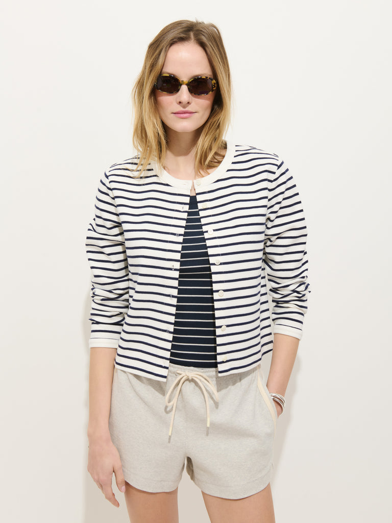 Coco Sport Striped Cardigan In Cotton from Alex Mill - $168
