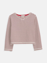 Marseille Boatneck Striped Tee In Cotton