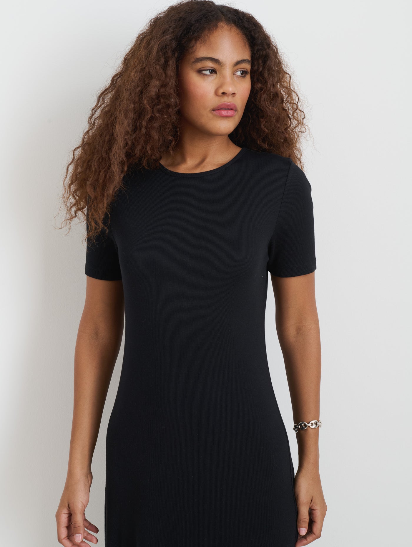 Carolyn Dress In Fine Rib