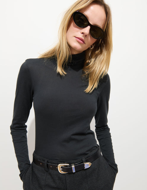 Tissue Turtleneck In Cotton