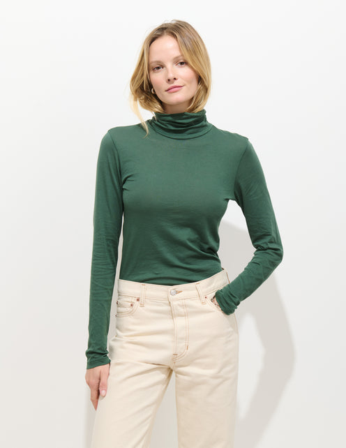 Tissue Turtleneck In Cotton
