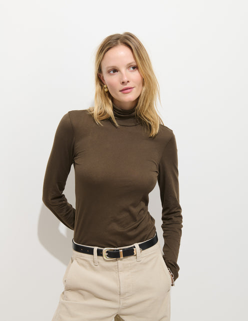 Tissue Turtleneck In Cotton