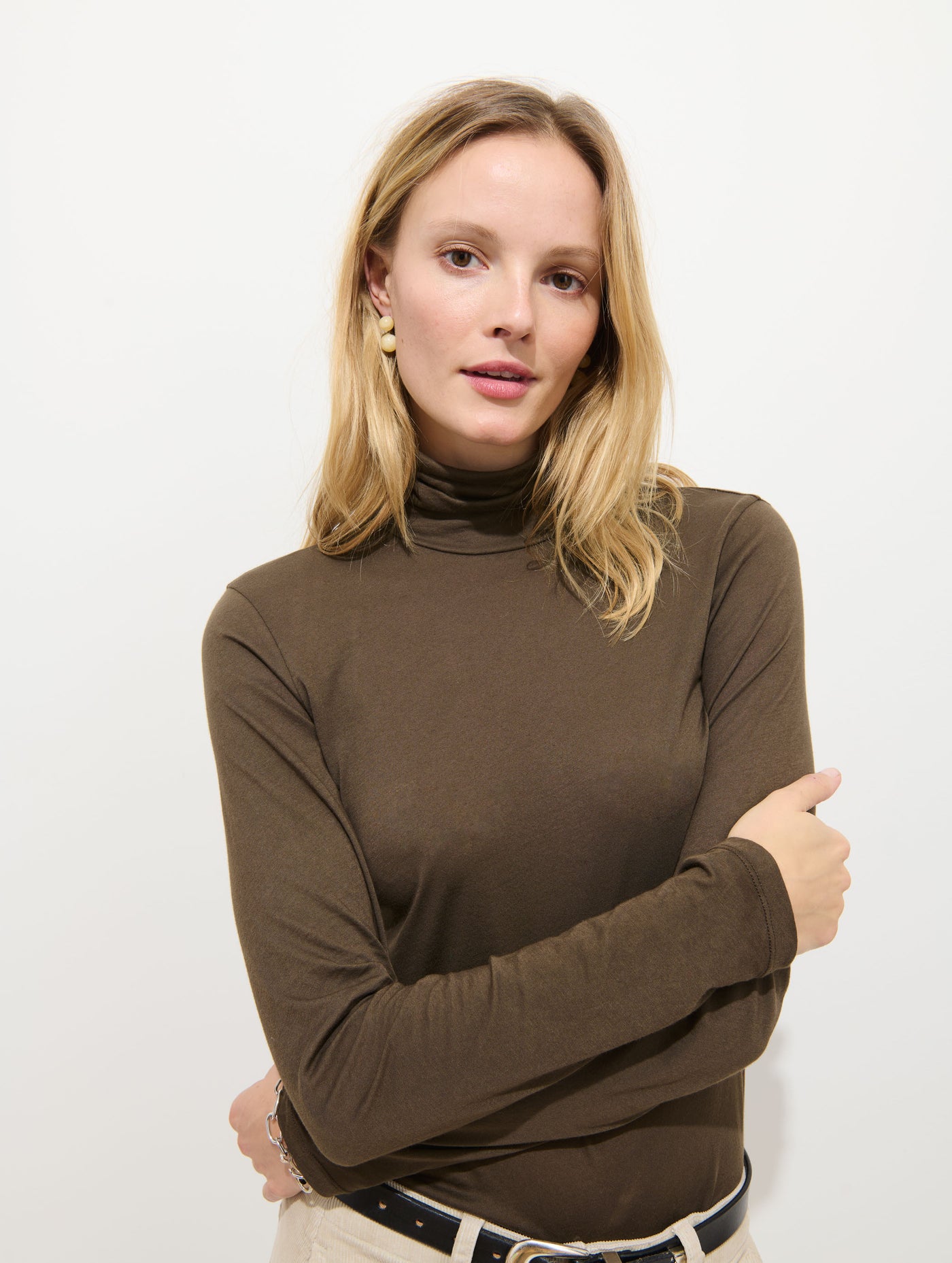 Tissue Turtleneck In Cotton