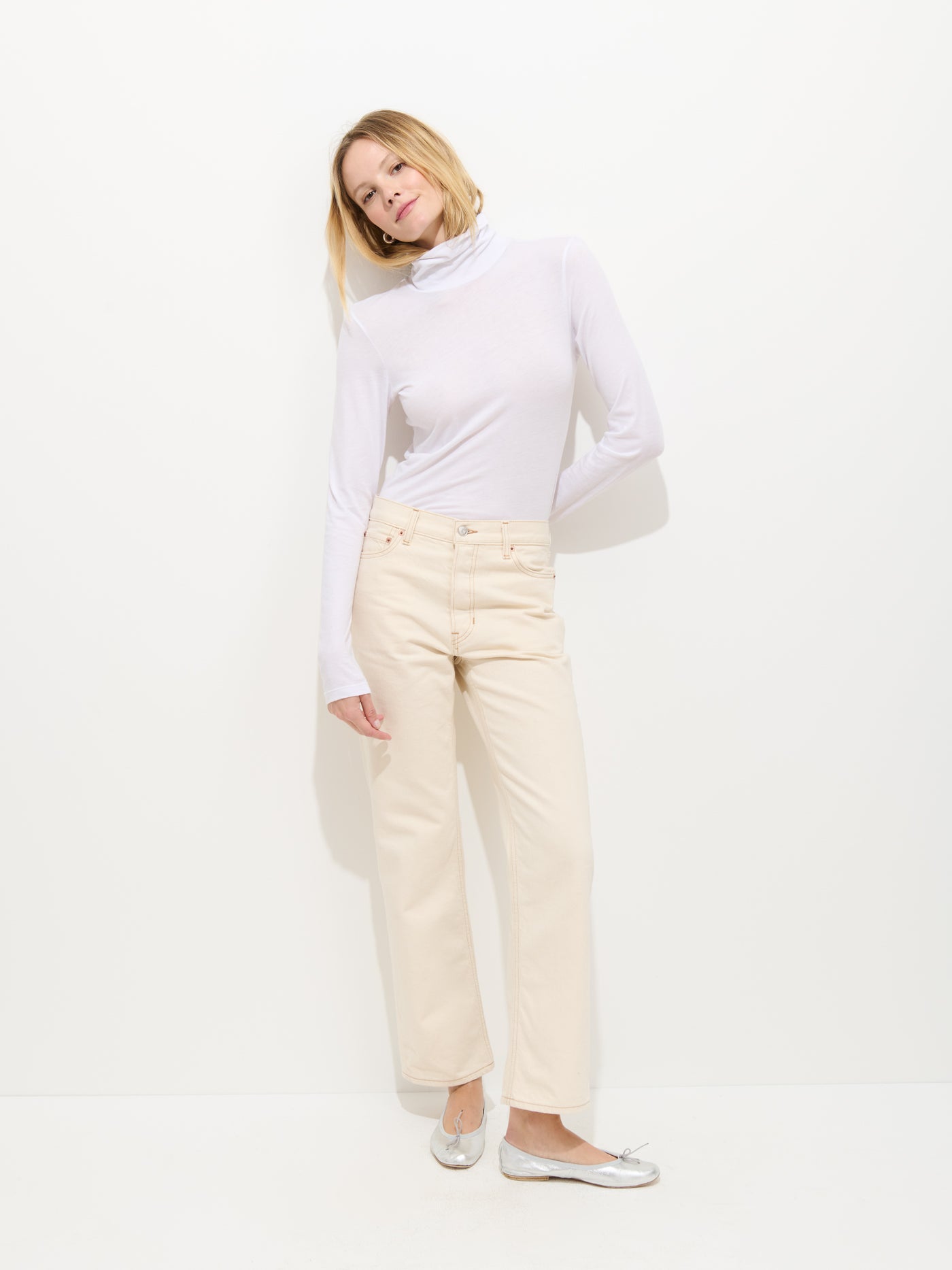 Tissue Turtleneck In Cotton