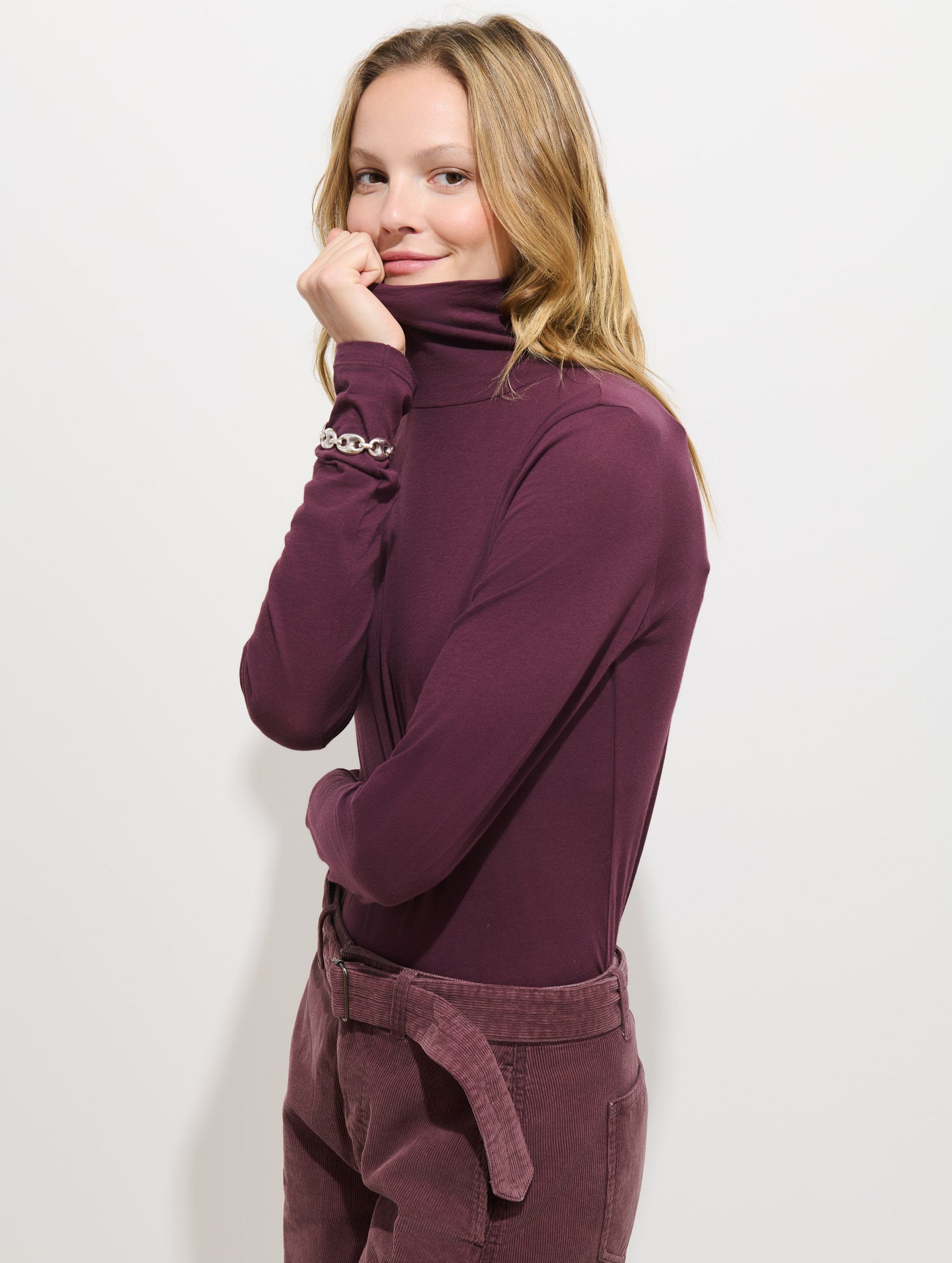 Tissue Turtleneck in Cotton