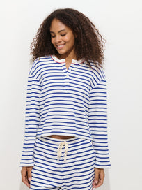 The Striped Waffle Sleeping Henley