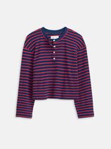The Striped Waffle Sleeping Henley