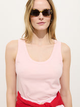 Garcon Tank In Linen Cotton