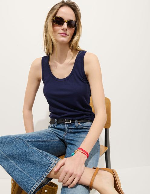 Garcon Tank In Linen Cotton