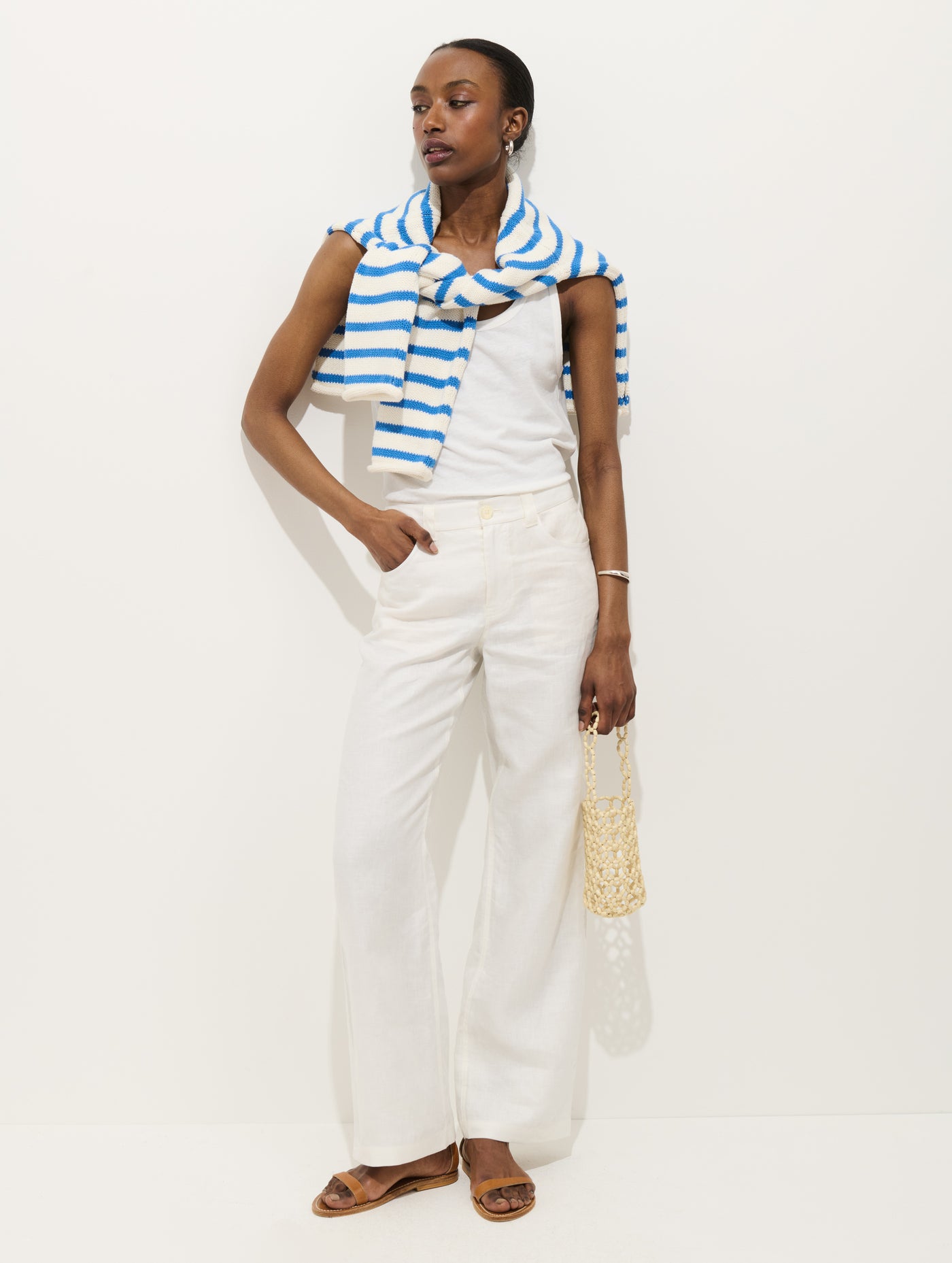 Garcon Tank In Linen Cotton