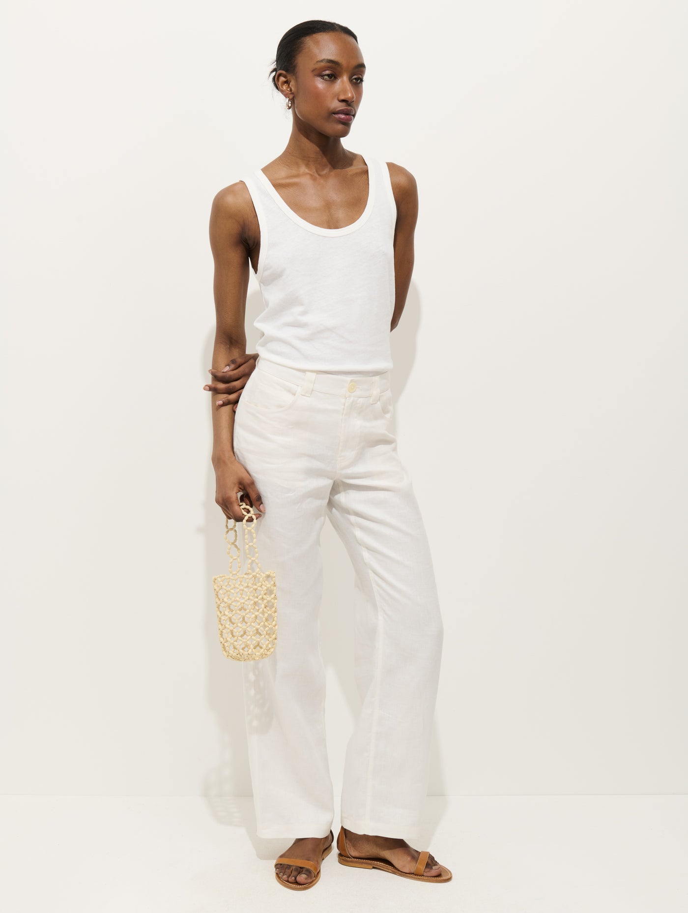 Garcon Tank In Linen Cotton