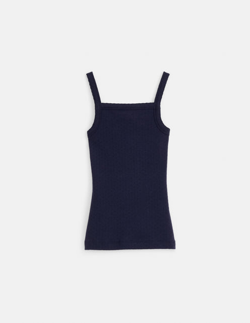 Lara Tank In Cotton Pointelle