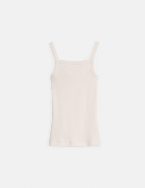 Lara Tank In Cotton Pointelle