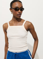 Lara Tank In Cotton Pointelle